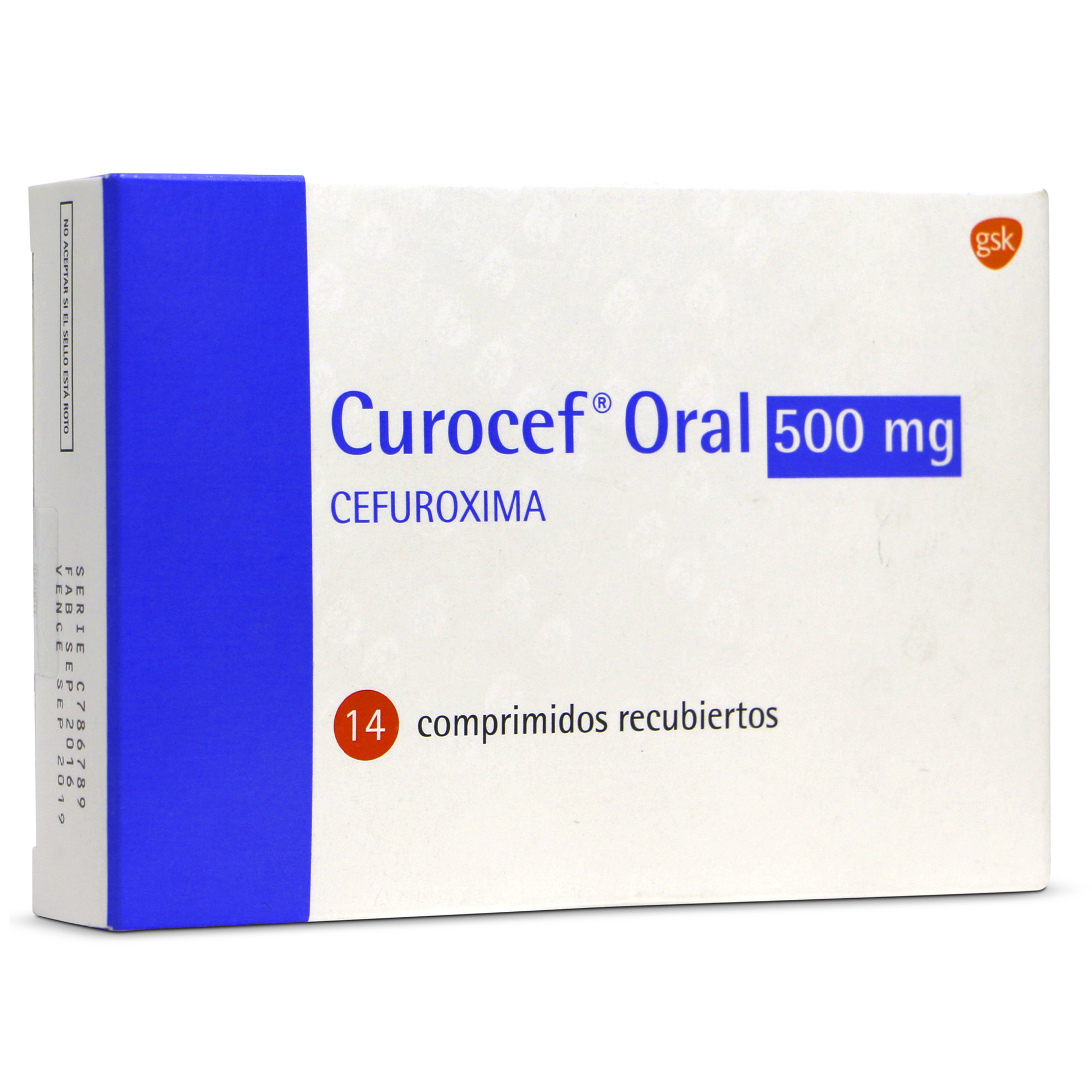 Curocef Oral Cefuroximo 500 mg 14 Comprimidos