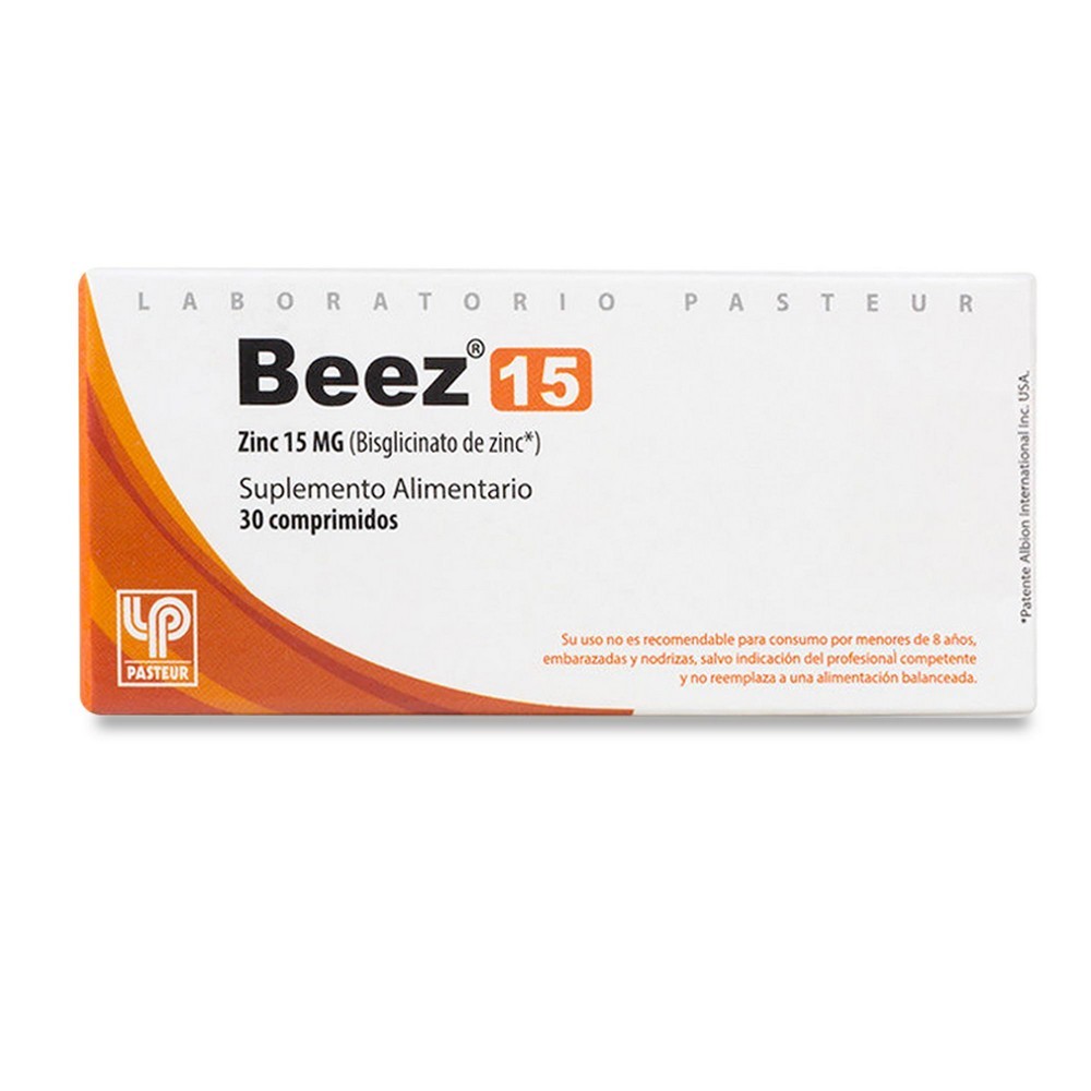 Beez Zinc 15 mg 30 Comprimidos