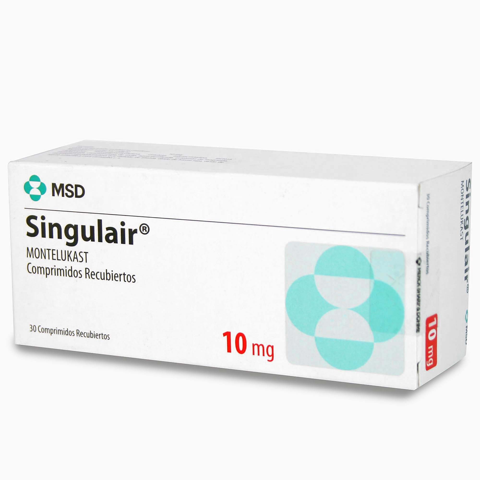 Singulair Montelukast 10 mg 30 Comprimidos Recubierto Farmacias Cruz Verde