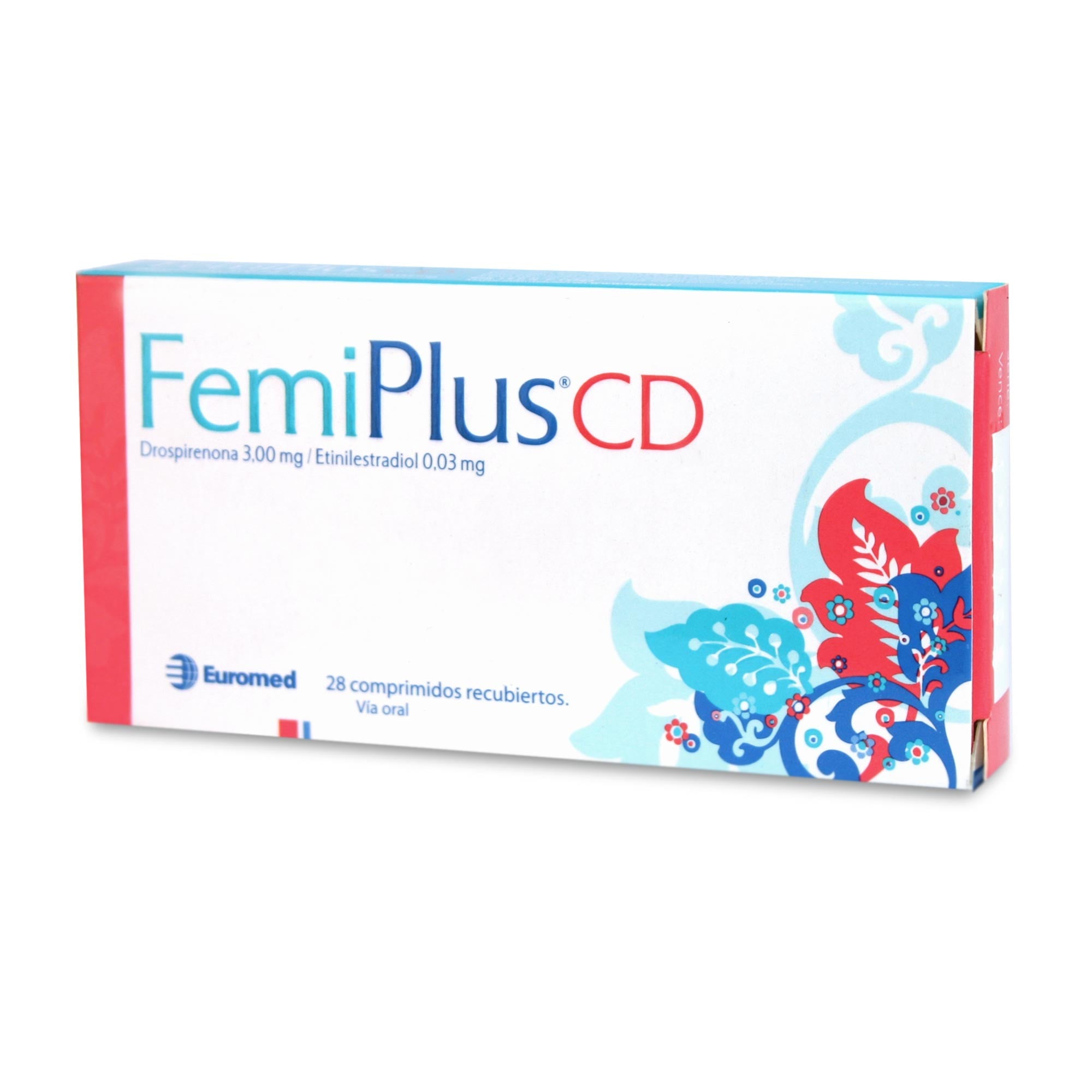 Femiplus 20 Cd Drospirenona 3 mg Etinilestradiol 0,02 mg 28 Comprimidos Recubiertos