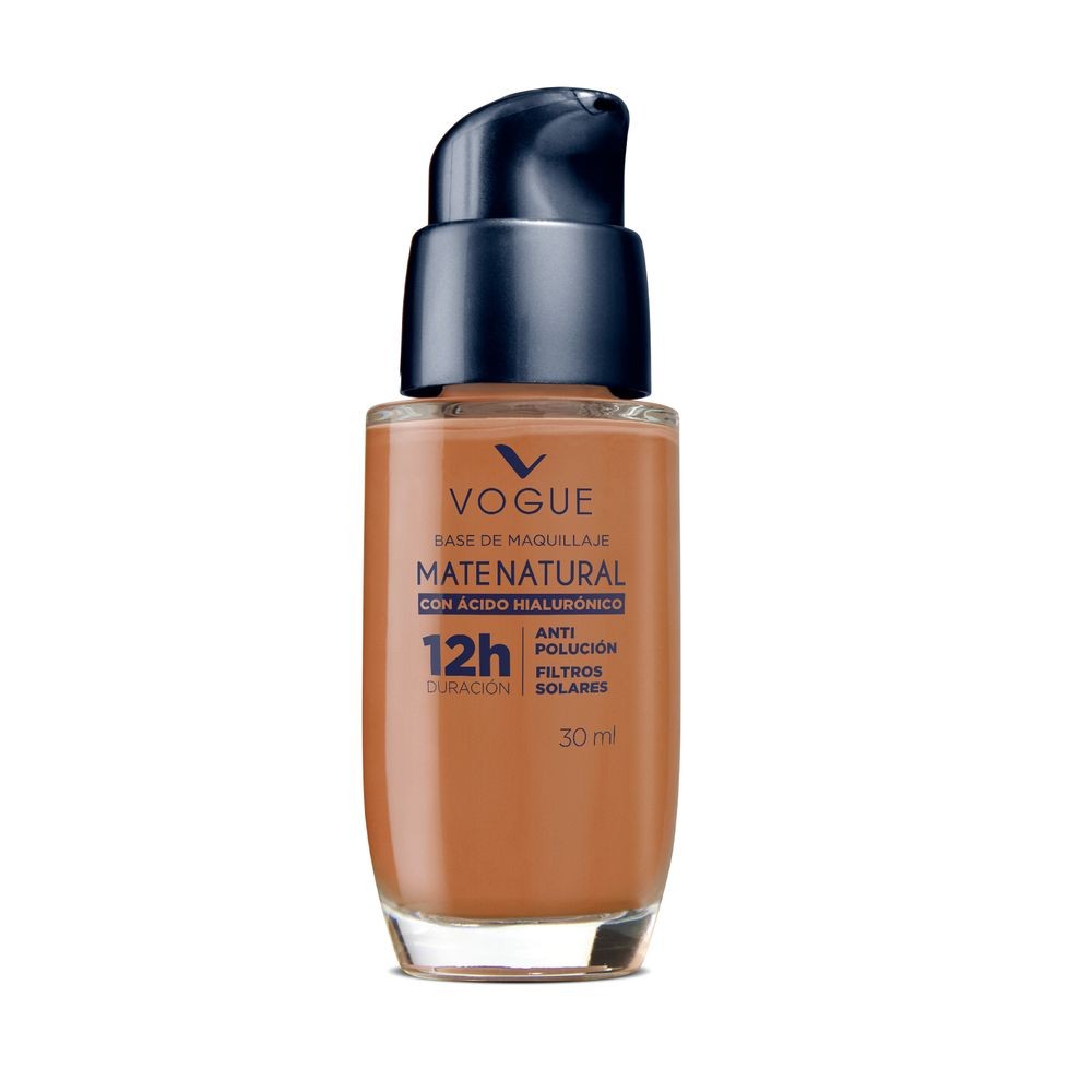 Base de Maquillaje Mate Natural con acido Hialuronico 12H Canela 30 ml