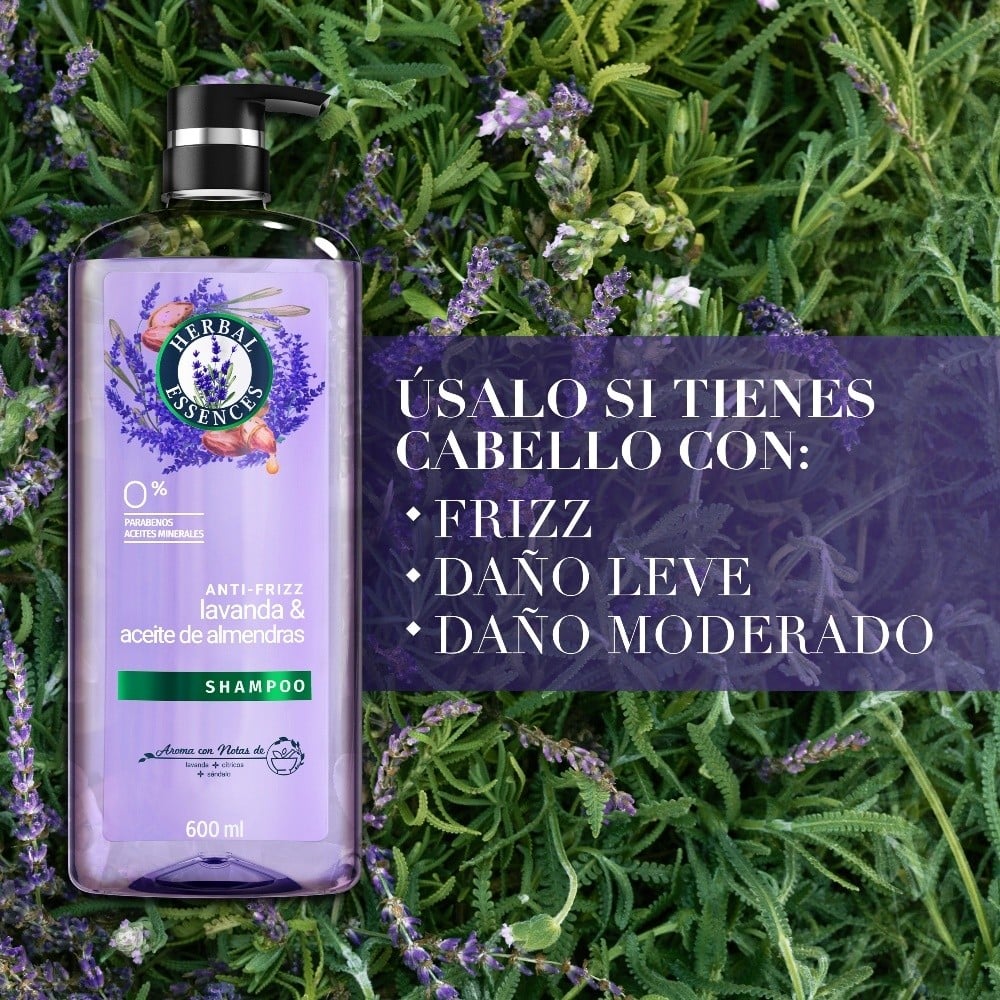 Shampoo Herbal Essences Lavanda & Aceite de Almendras 600 ml