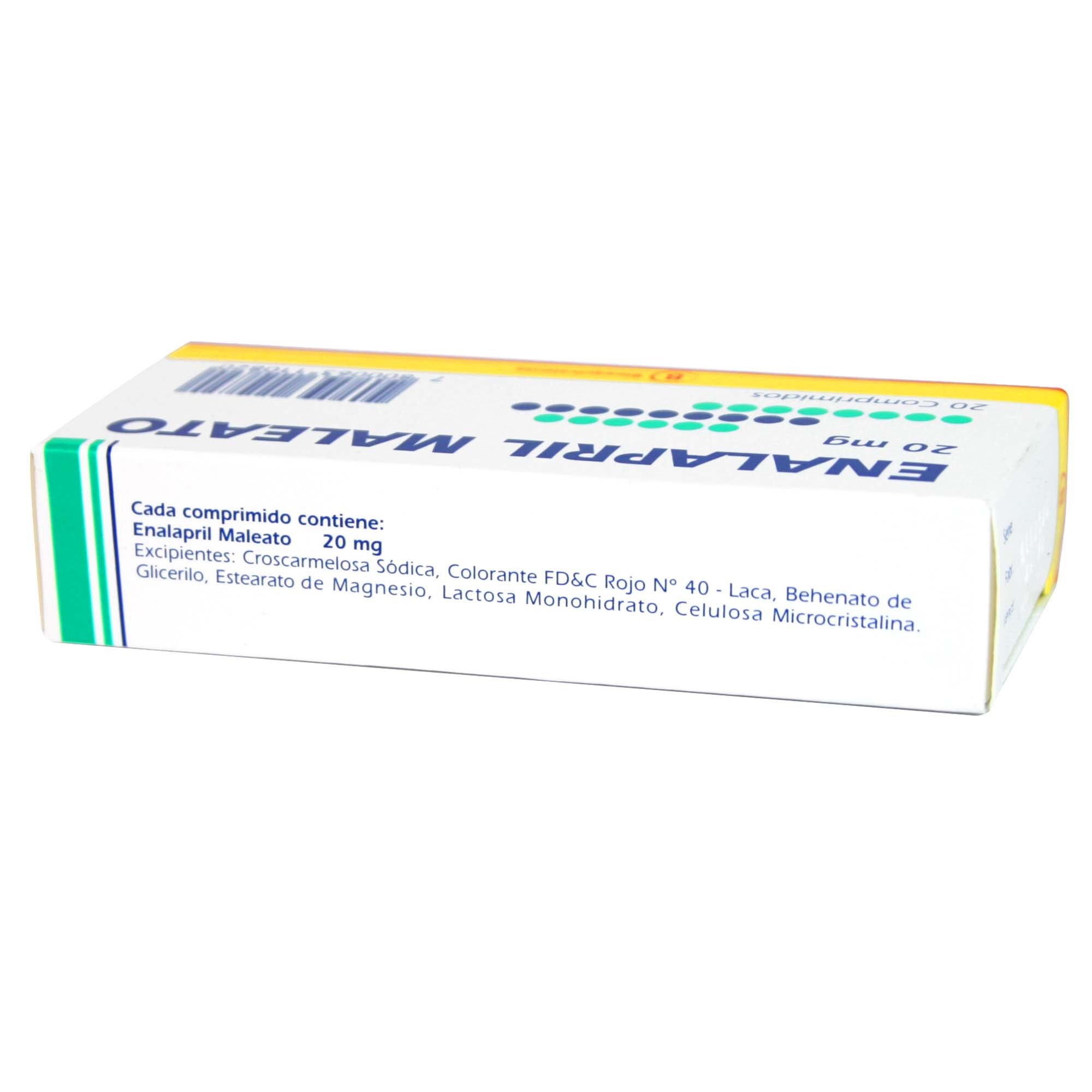 Enalapril 20 mg 20 Comprimidos | Farmacias Cruz Verde