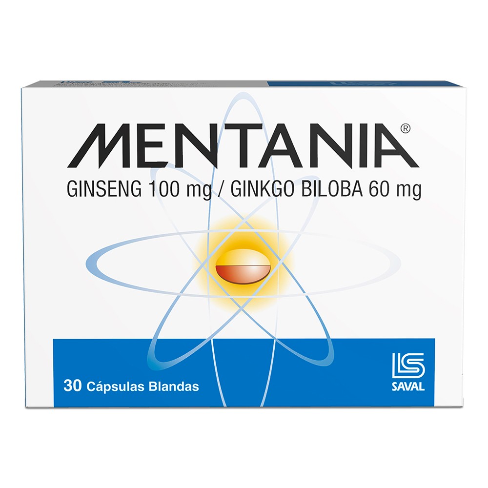 Mentania Panax Ginseng 100 mg 30 Capsulas Blandas