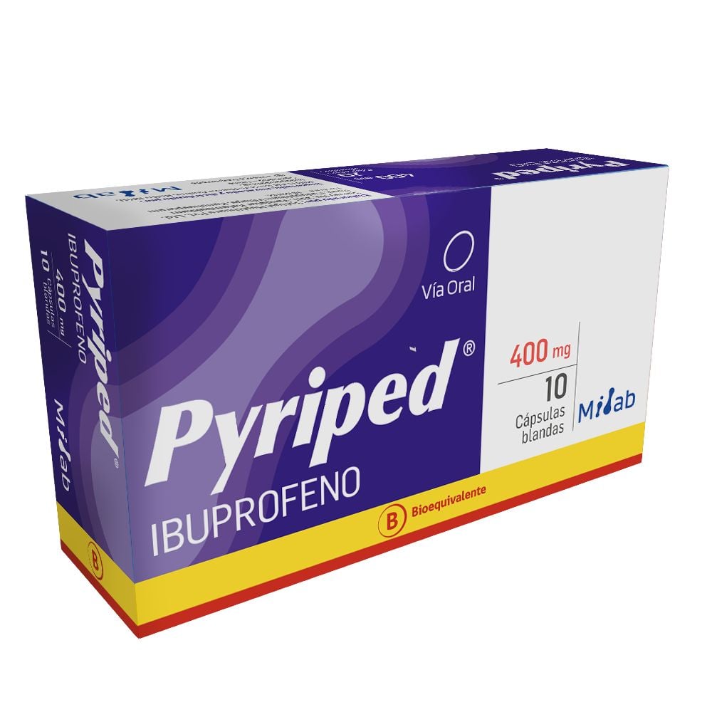 Pyriped Ibuprofeno 400Mg 10 Cápsulas Blandas