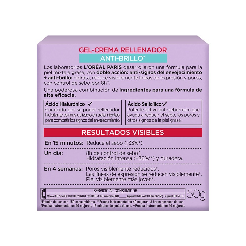 Cruz Rvt Gel Cream de Revitalift Ácido Hialurónico Hidratante 50ml | Cruz Verde
