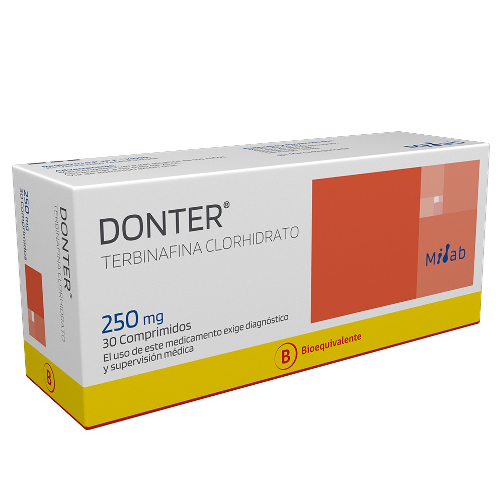 Donter Terbinafina 250 mg 30 comprimidos