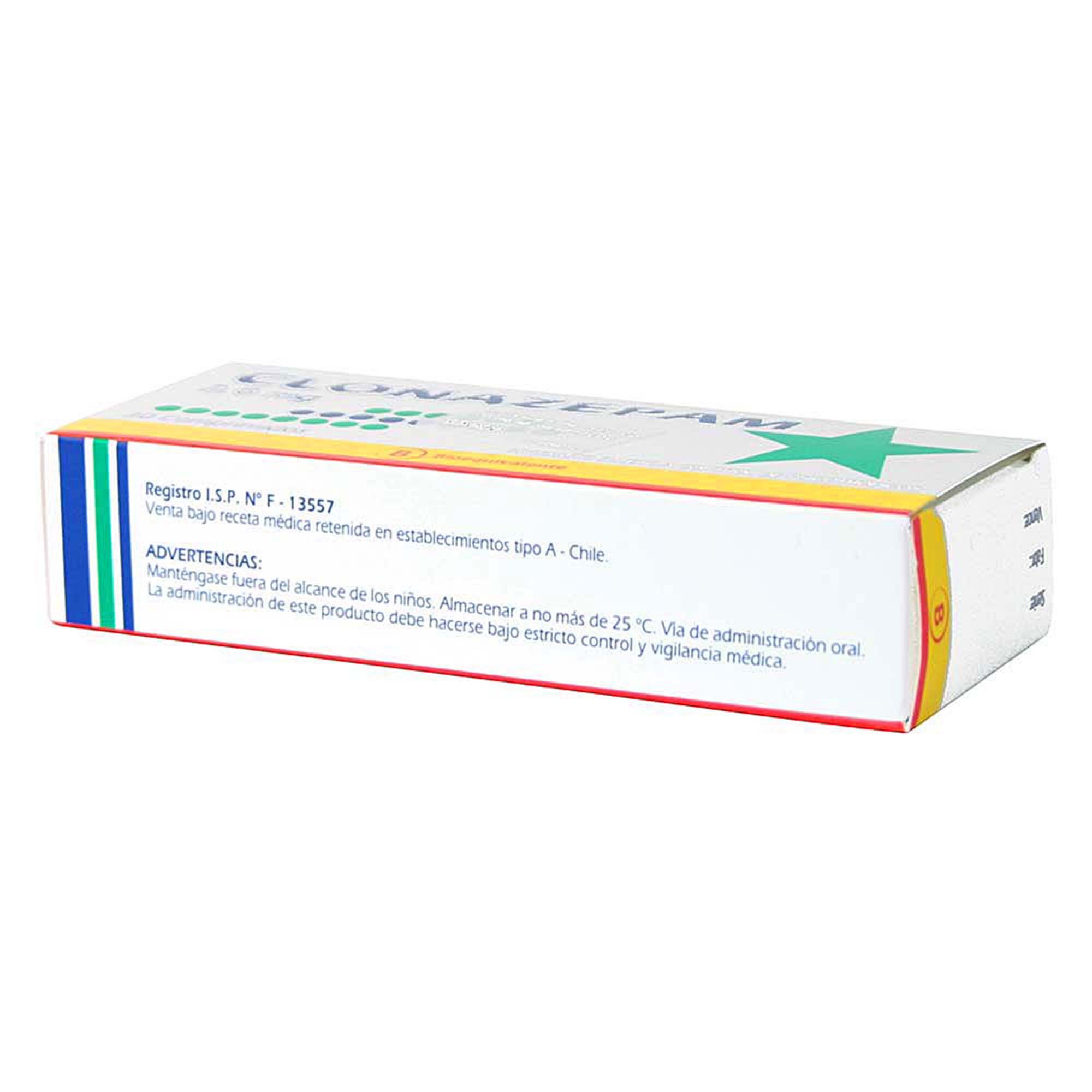 Clonazepam 2 mg 30 Comprimidos | Farmacias Cruz Verde
