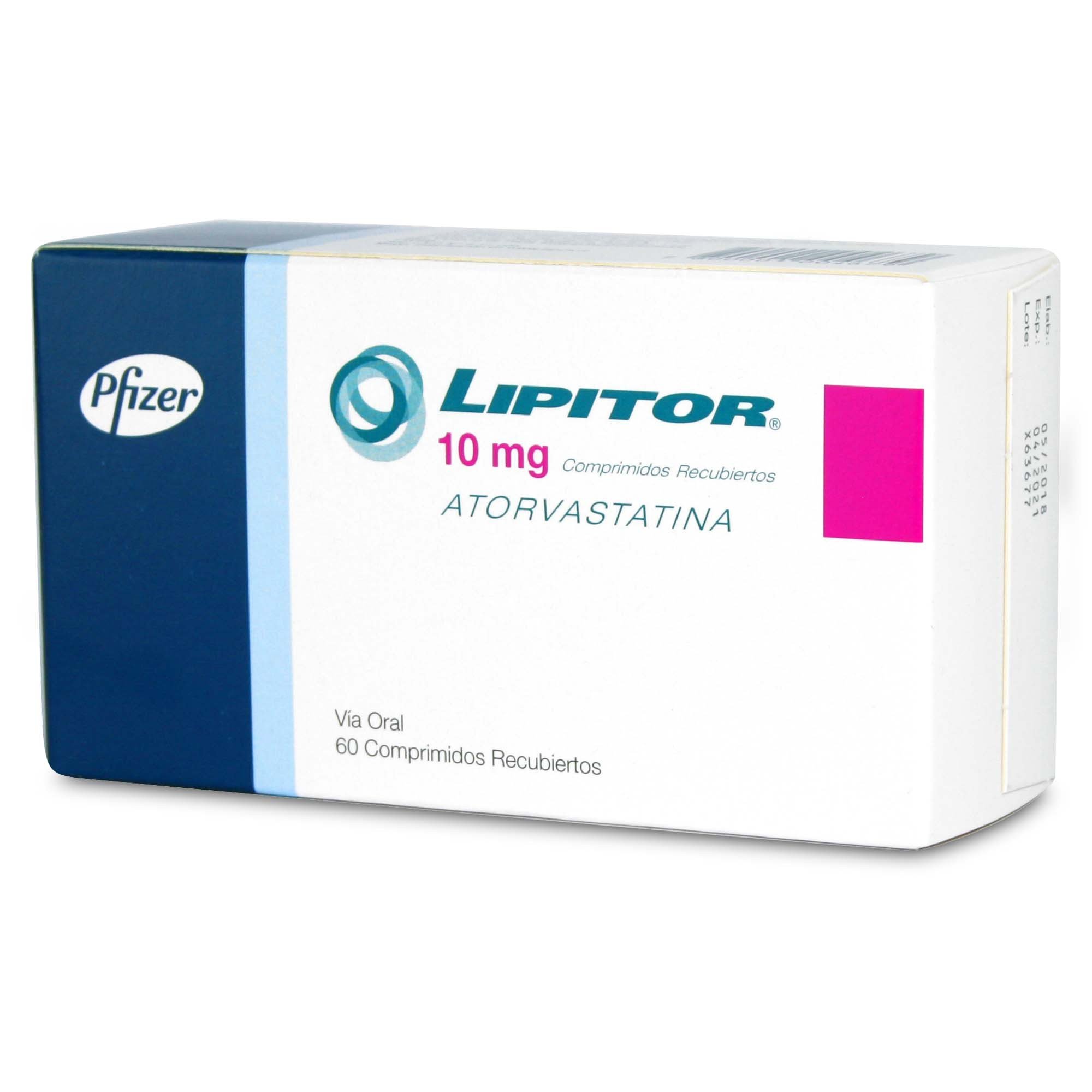 Lipitor Atorvastatina 10 mg 60 Comprimidos Recubiertos | Cruz Verde