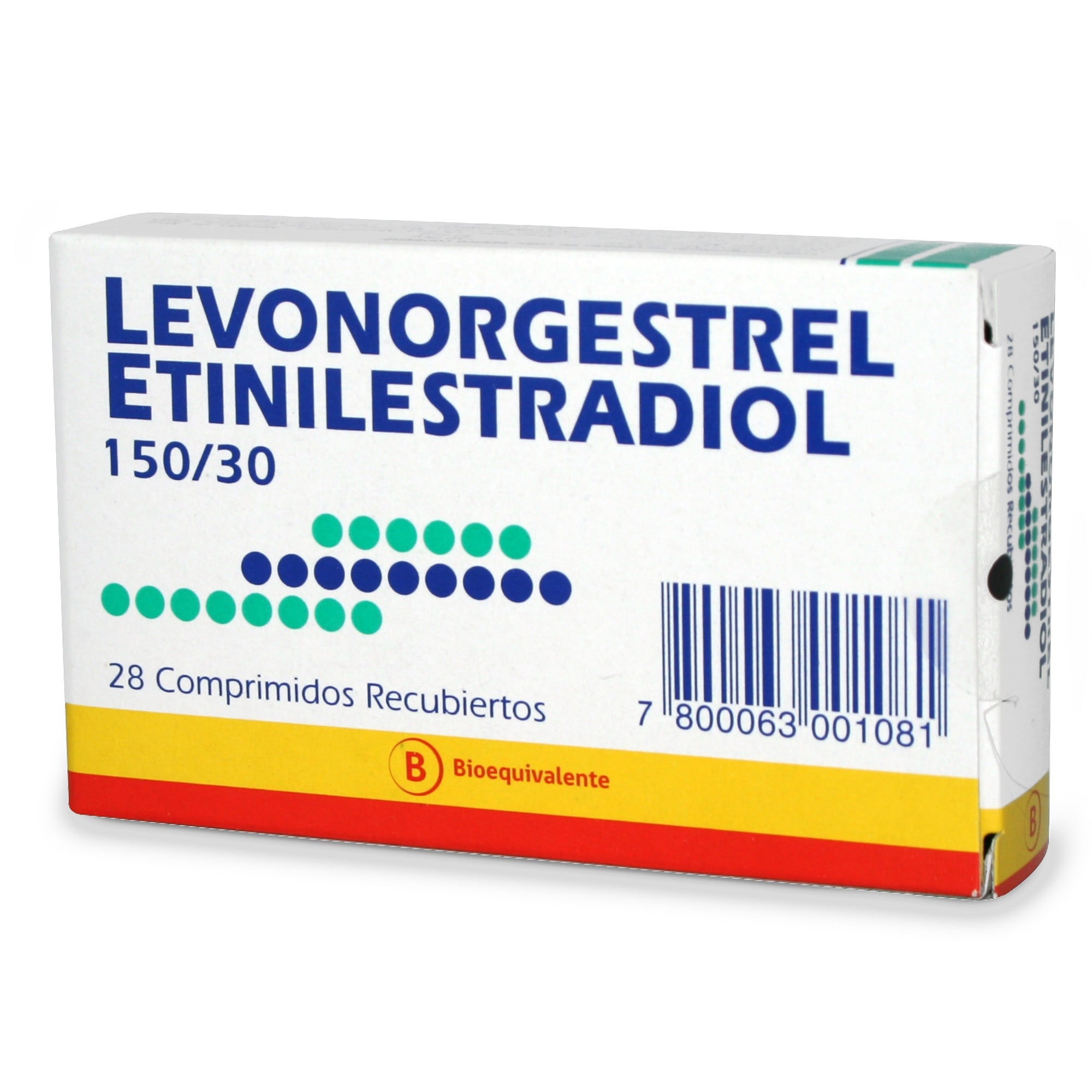 Levonorgestrel 150 mcg Etinilestradiol 30 mcg 28 Comprimidos Recubiertos