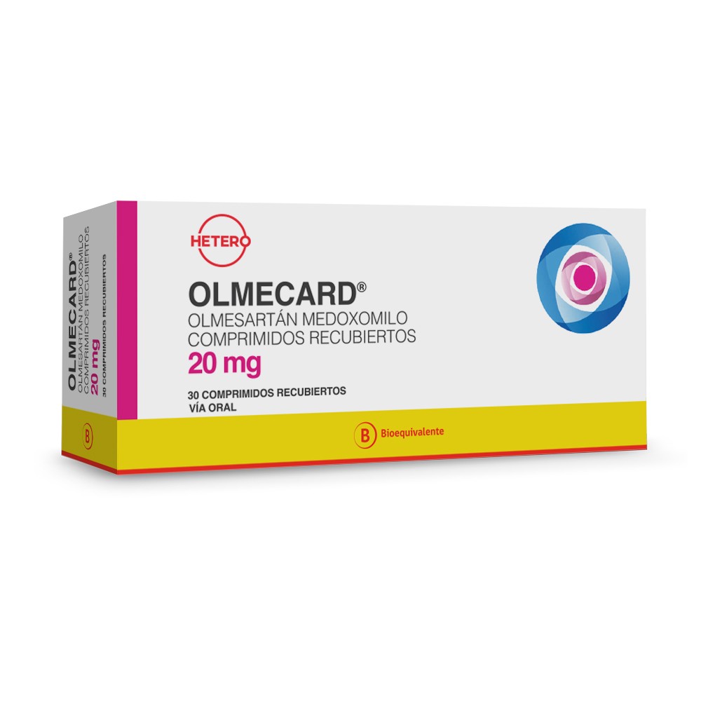 Olmecard 20 mg 30 Comprimidos Recubiertos | Cruz Verde
