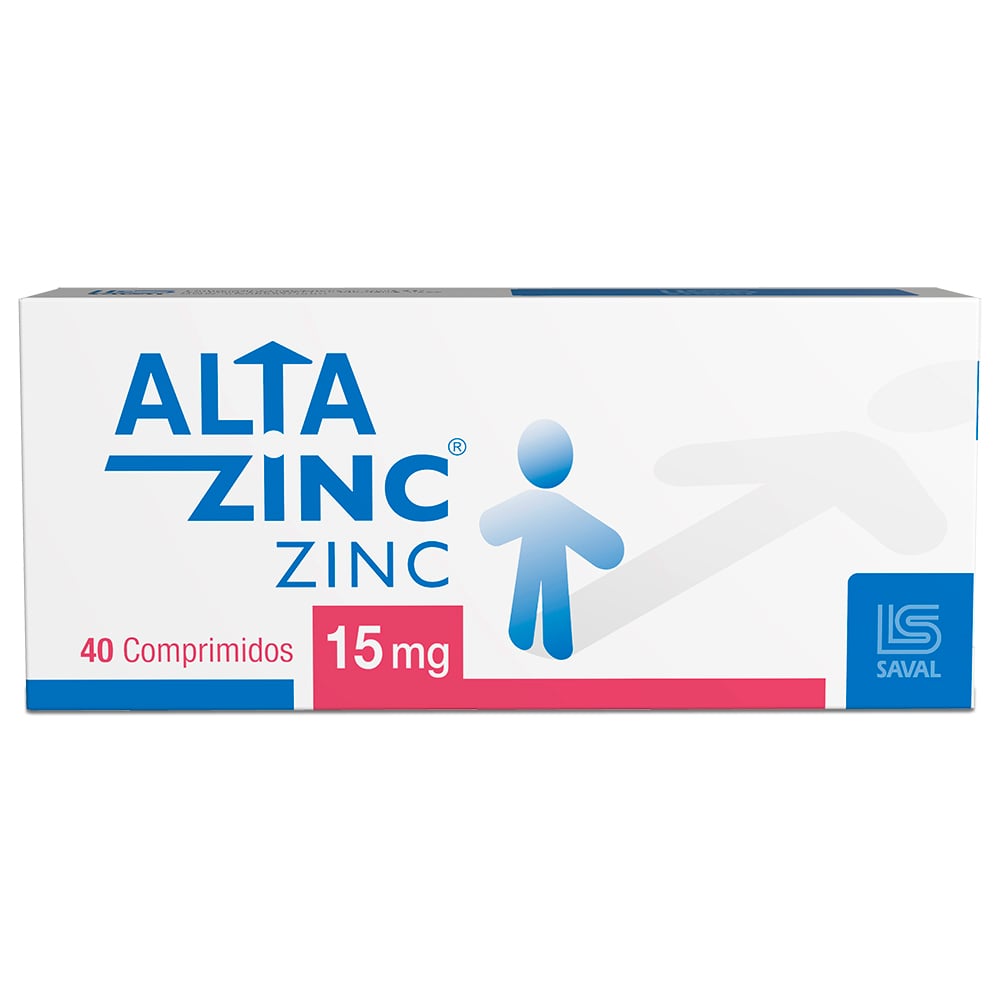 Altazinc Sulfato De Zinc 15 mg 40 Comprimidos