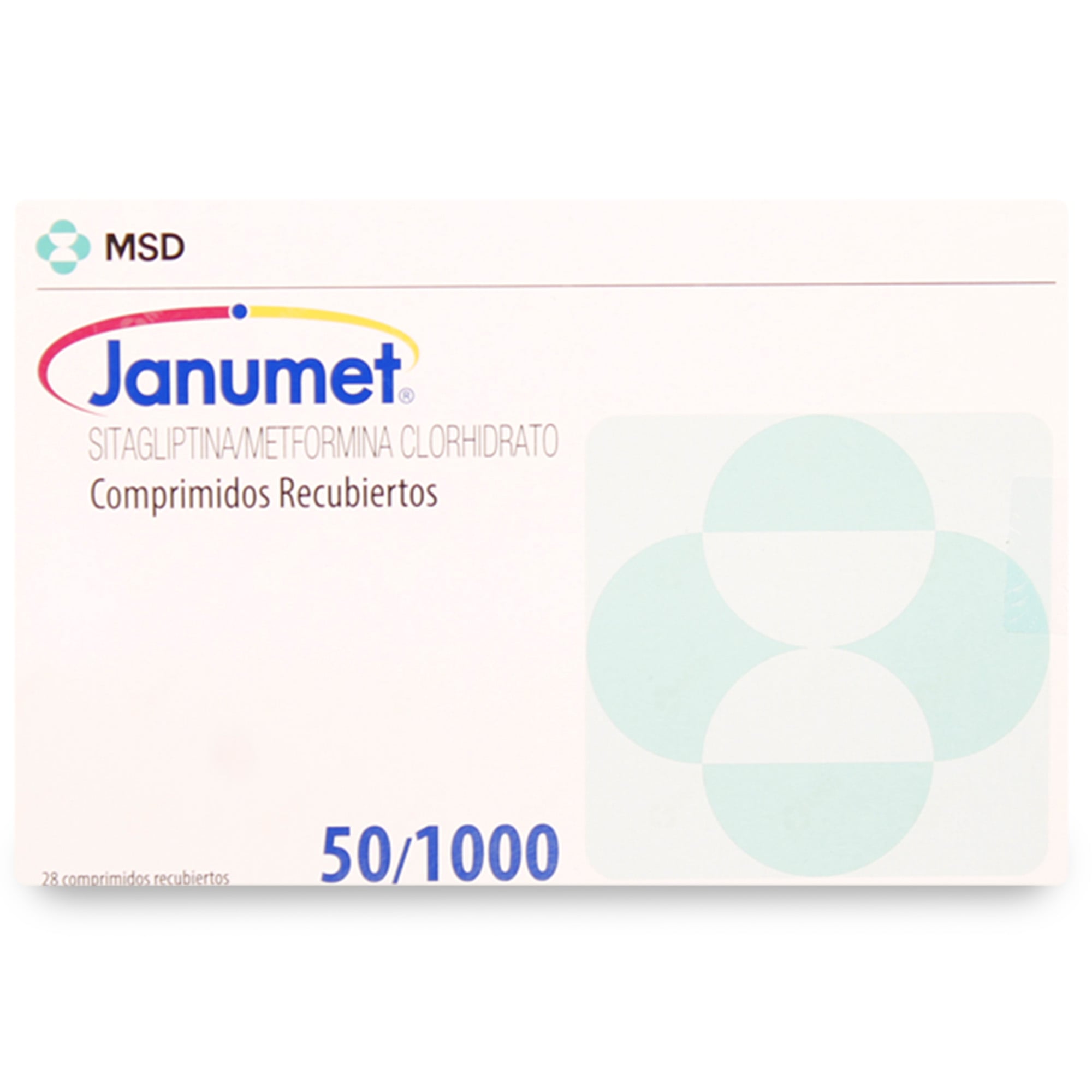 Janumet 50/1000 Sitagliptina 50 mg 28 Comprimidos Recubierto