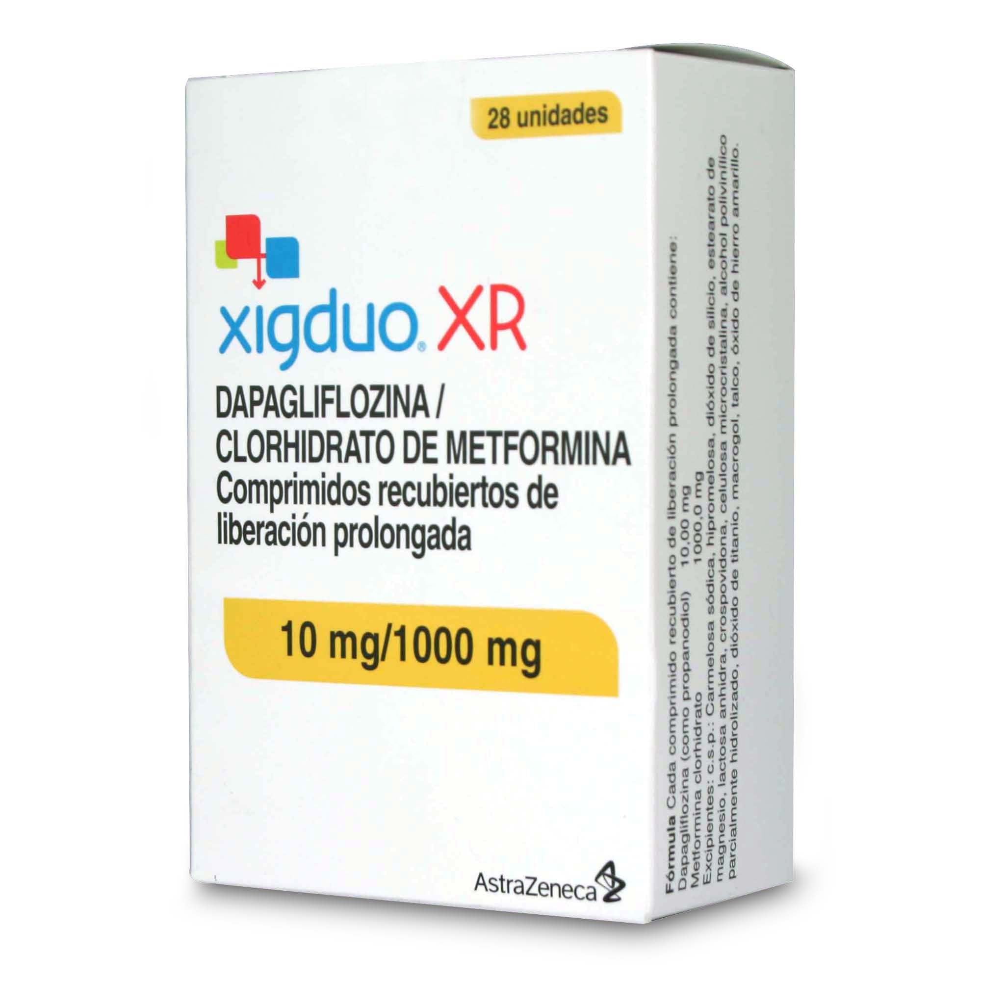 Xigduo XR Dapagliflozina 10 mg 28 Comprimidos