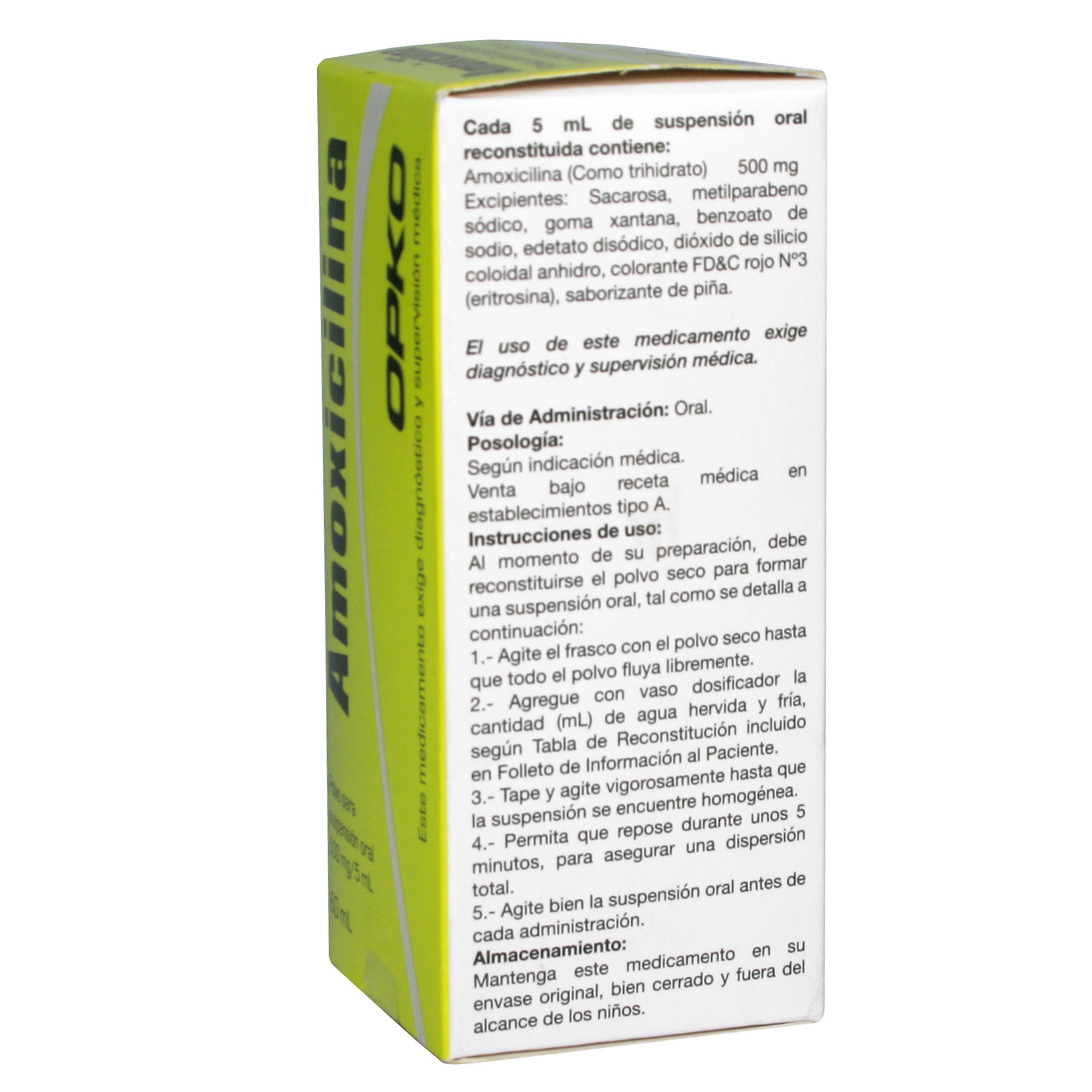 Amoxicilina 500 mg/5ml Jarabe 60 mL | Farmacias Cruz Verde