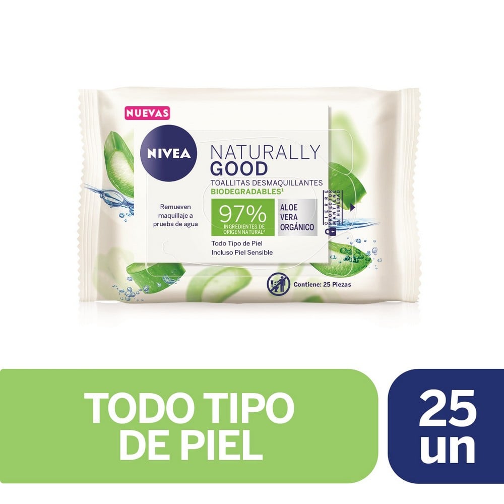 Toallitas Desmaquillantes Naturally Good Aloe 25Unds
