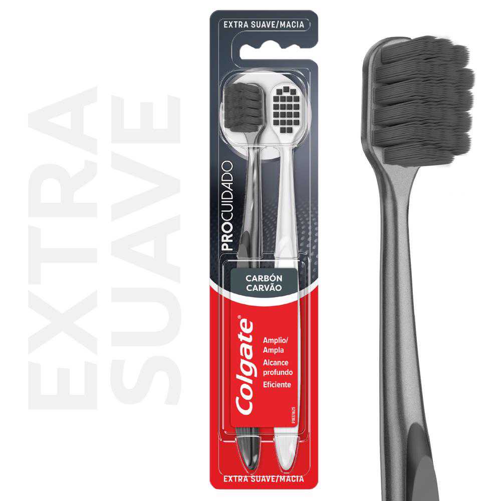 Cepillo de Dientes Pro Cuidado Charcoal 2un | Cruz Verde