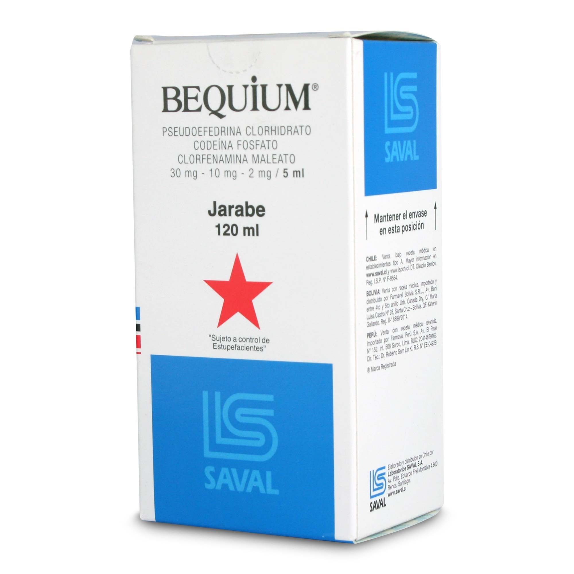 Bequium Codeina 30 mg Jarabe 120 mL | Farmacias Cruz Verde