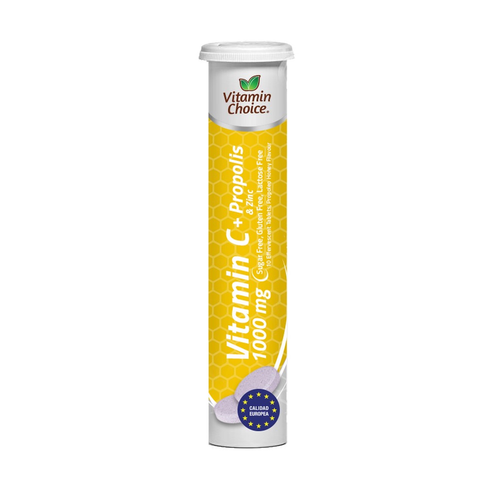Vitamin Choice Vitamin C + Propóleo y Zinc Tabletas Sabor Naranja 1000