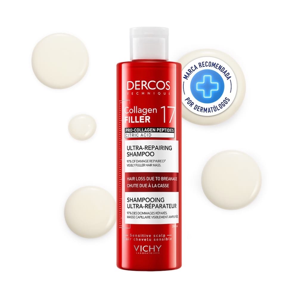 Dercos Collagen 17 Filler Ultra Reparador Shampoo 200Ml