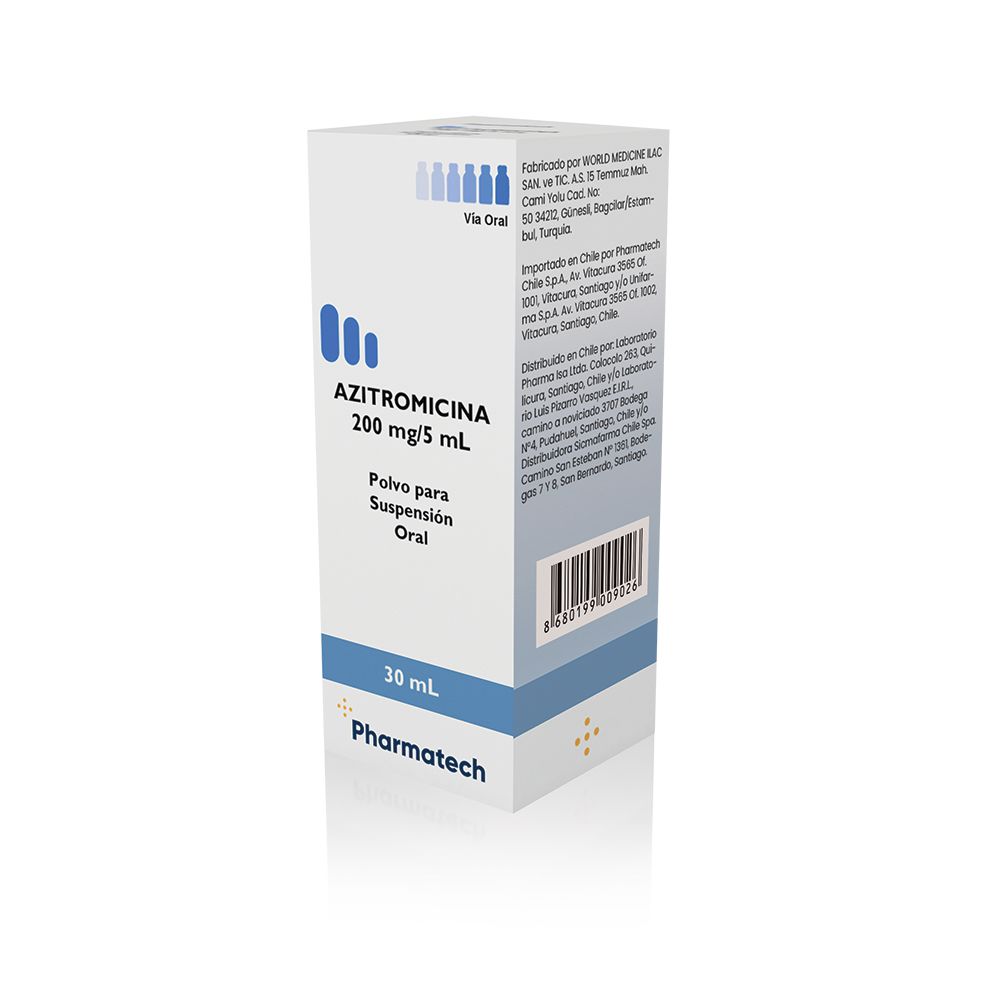 AZITROMICINA POLVO PARA SUSPENSION ORAL 200MG/5ML DE 15 ML