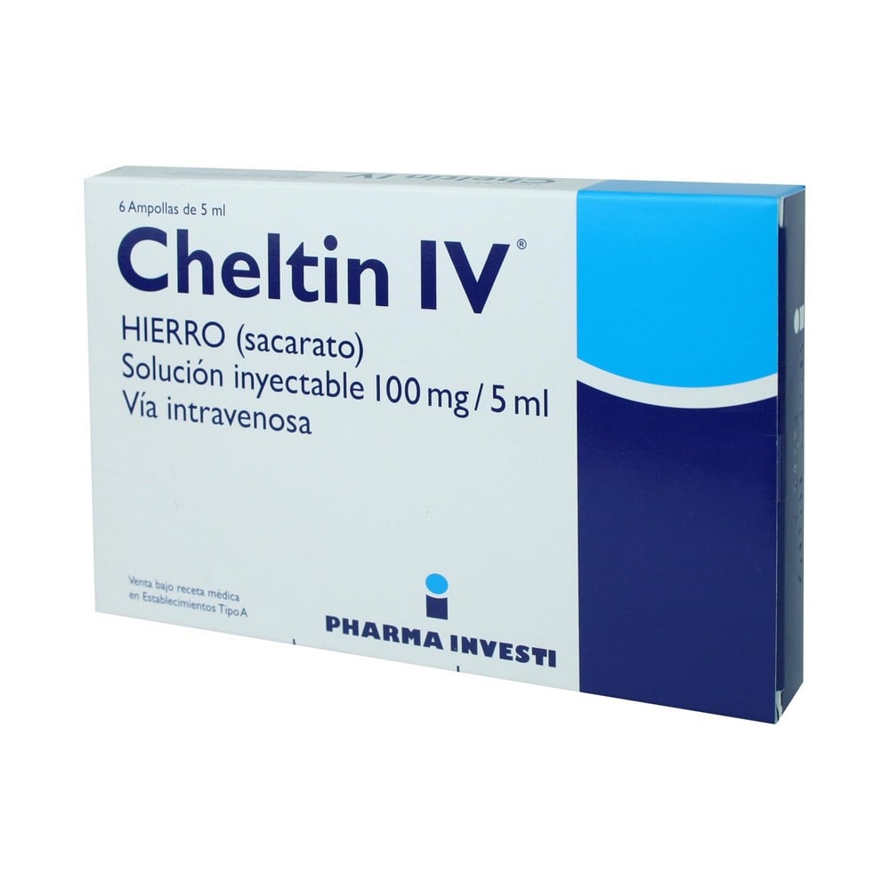 Cheltin IV Hierro 100 mg 5 Ampollas