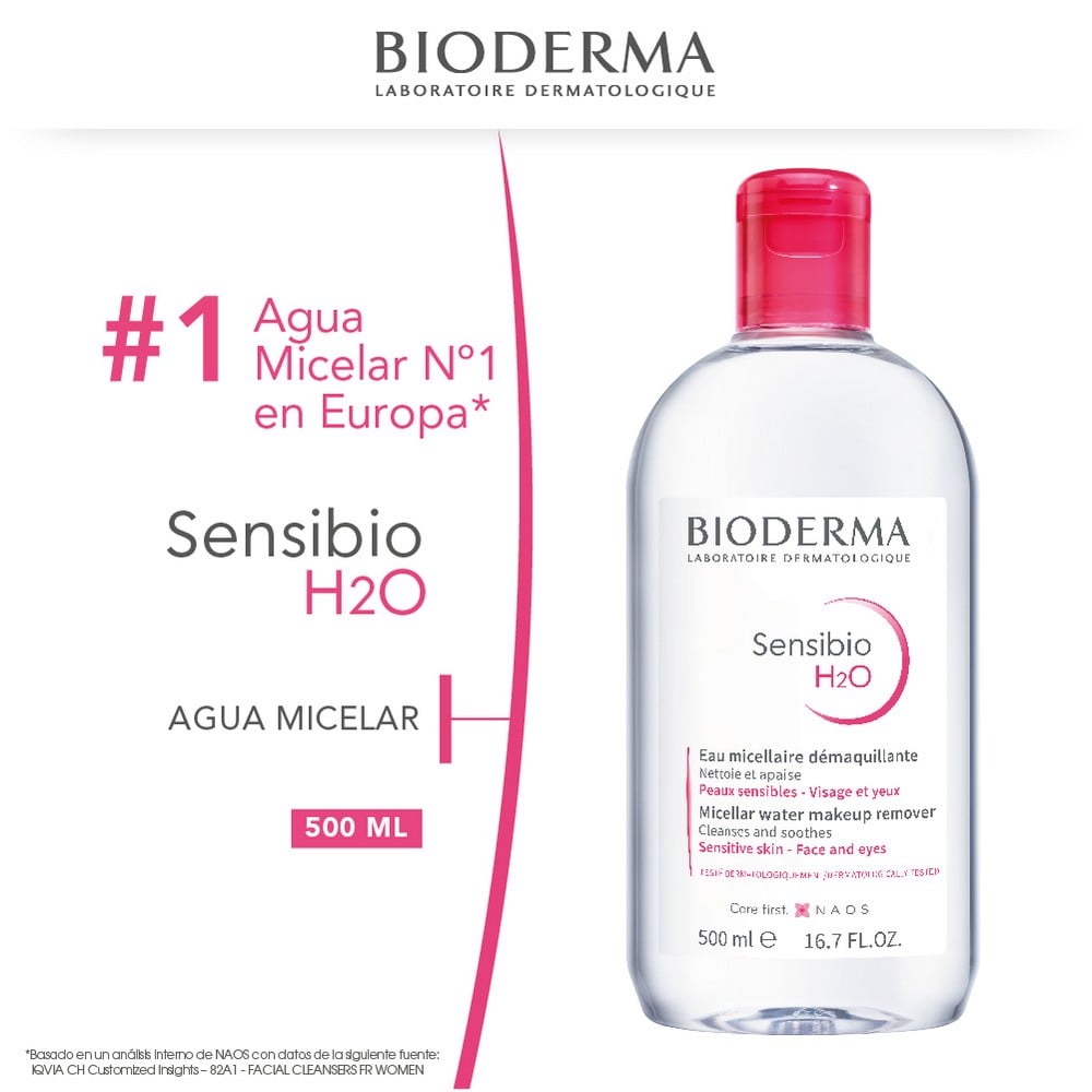Sensibio H2O agua micelar para Piel sensible 500ml | Cruz Verde