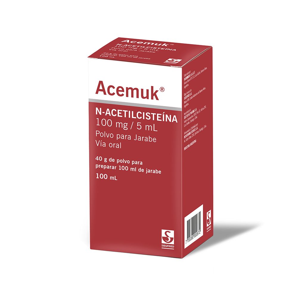 Acemuk N-Acetilcisteina 2 GR Polvo Para Solución Oral 40 gr