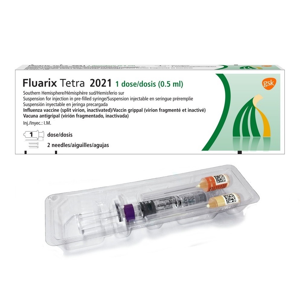 Fluarix Tetra Vacuna Tetravalente 2021 Contra Influenza 1 Dosis ...