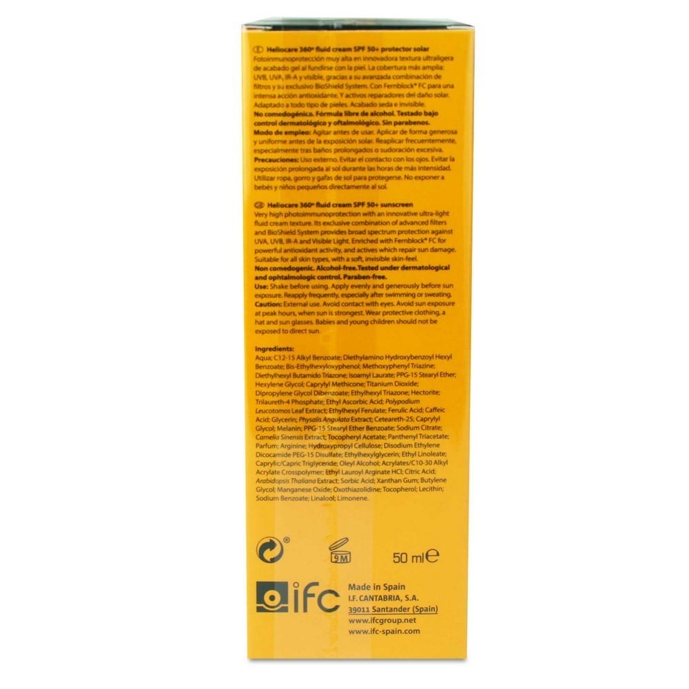 Heliocare 360 Fluid Cream Spf 50+ Protector Solar 50 mL | Cruz Verde