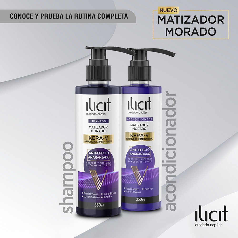 Acondicionador Matizador Morado Kera-V Anti-Efecto Anaranjado 350