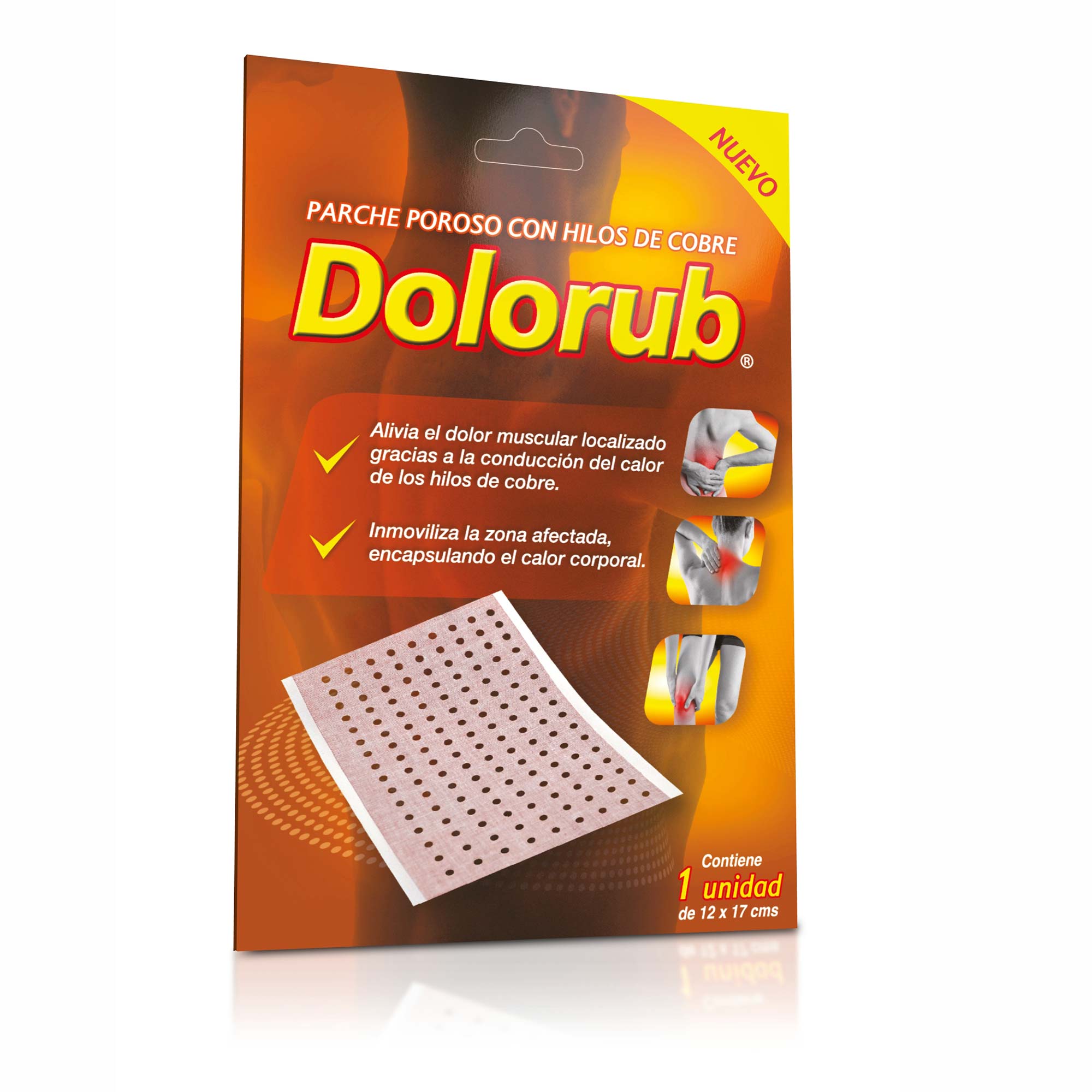 Dolorub Parche Poroso con Hilos de Cobre 1 Parche