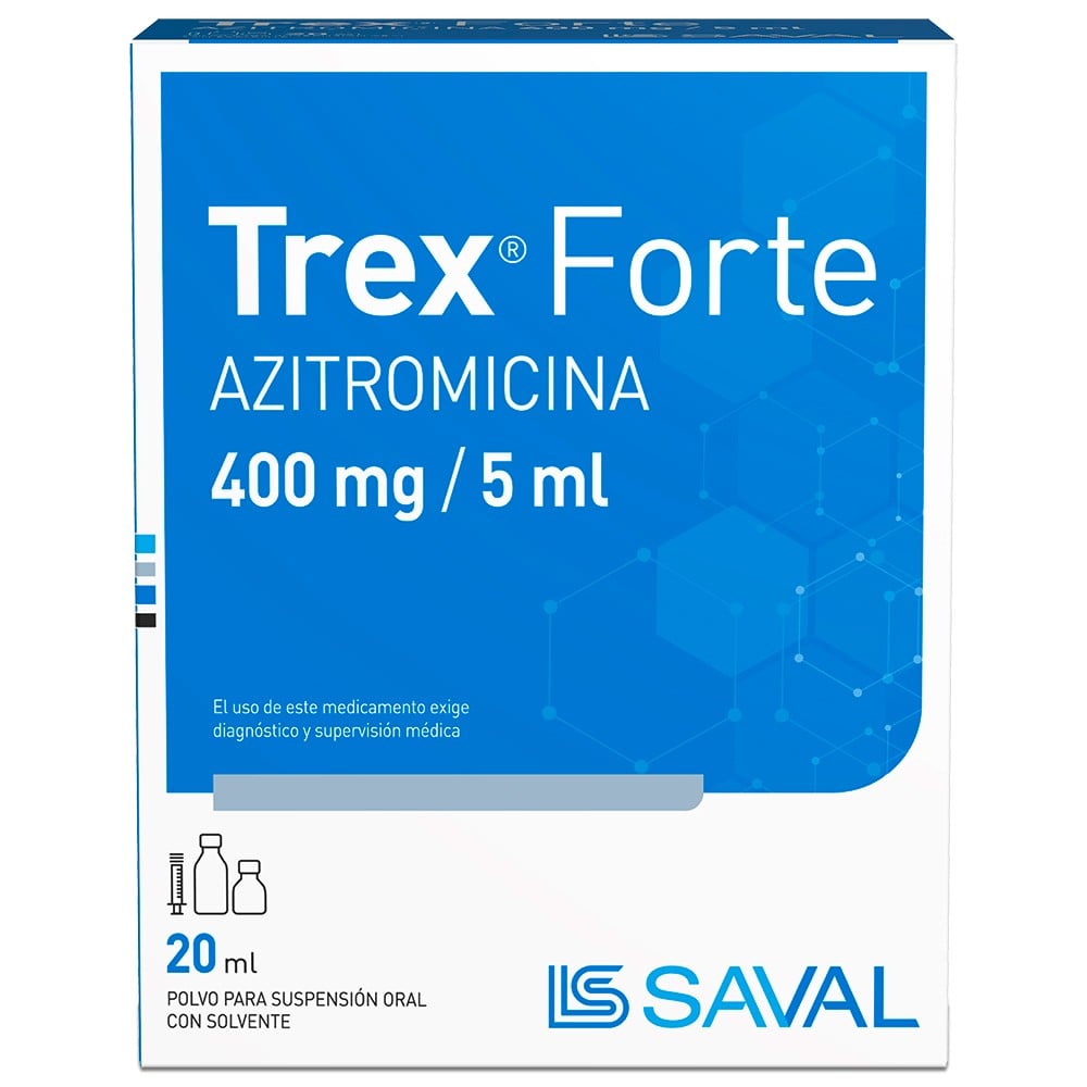Trex Forte Azitromicina 400 mg / 5 mL Suspension 20 mL