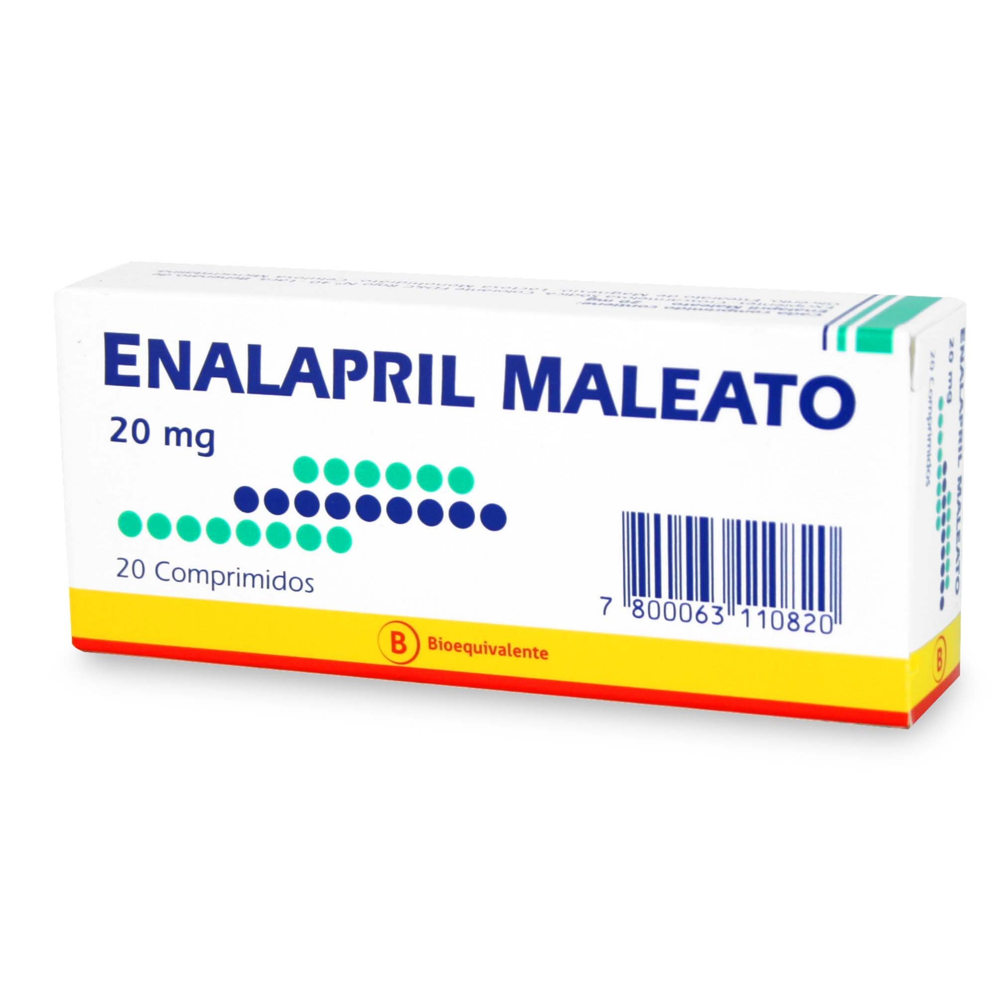 Enalapril 20 mg 20 Comprimidos | Farmacias Cruz Verde