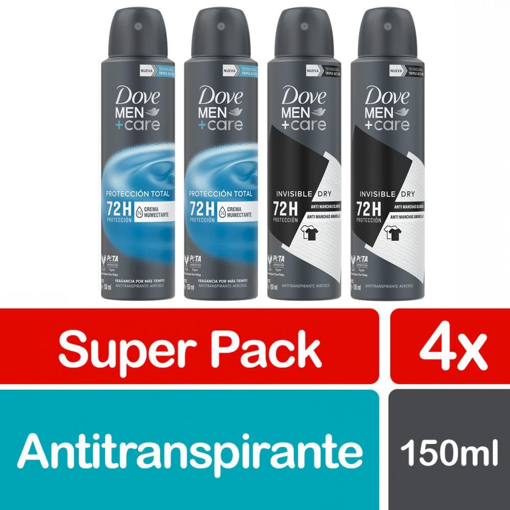 Pack 4 unidades Men Spray 89 grs | Cruz Verde