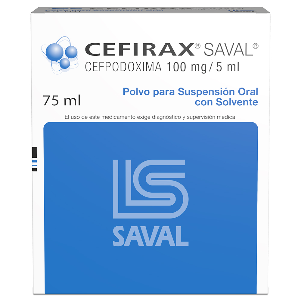 Cefirax Cefpodoxima 100 mg/5ml Suspension 75 mL