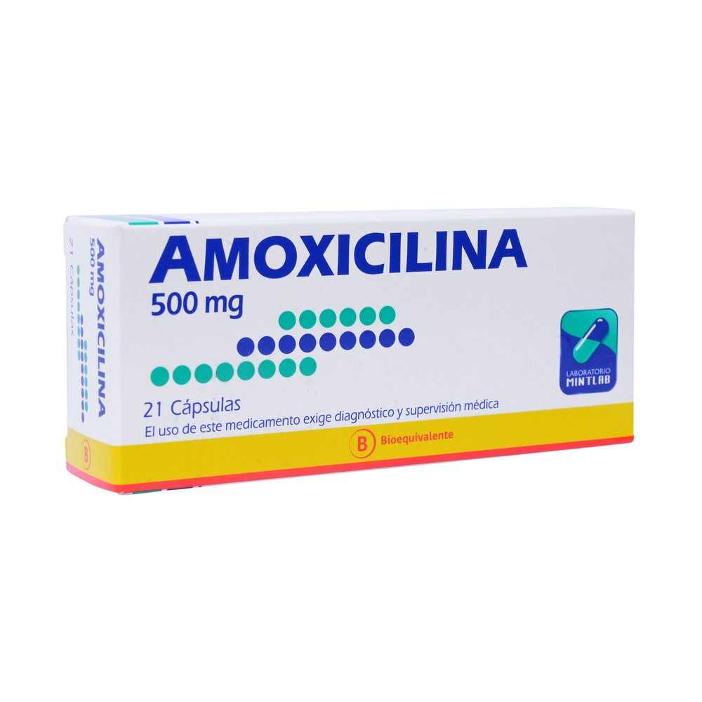 Amoxicilina 500 mg 21 Cápsulas | Farmacias Cruz Verde
