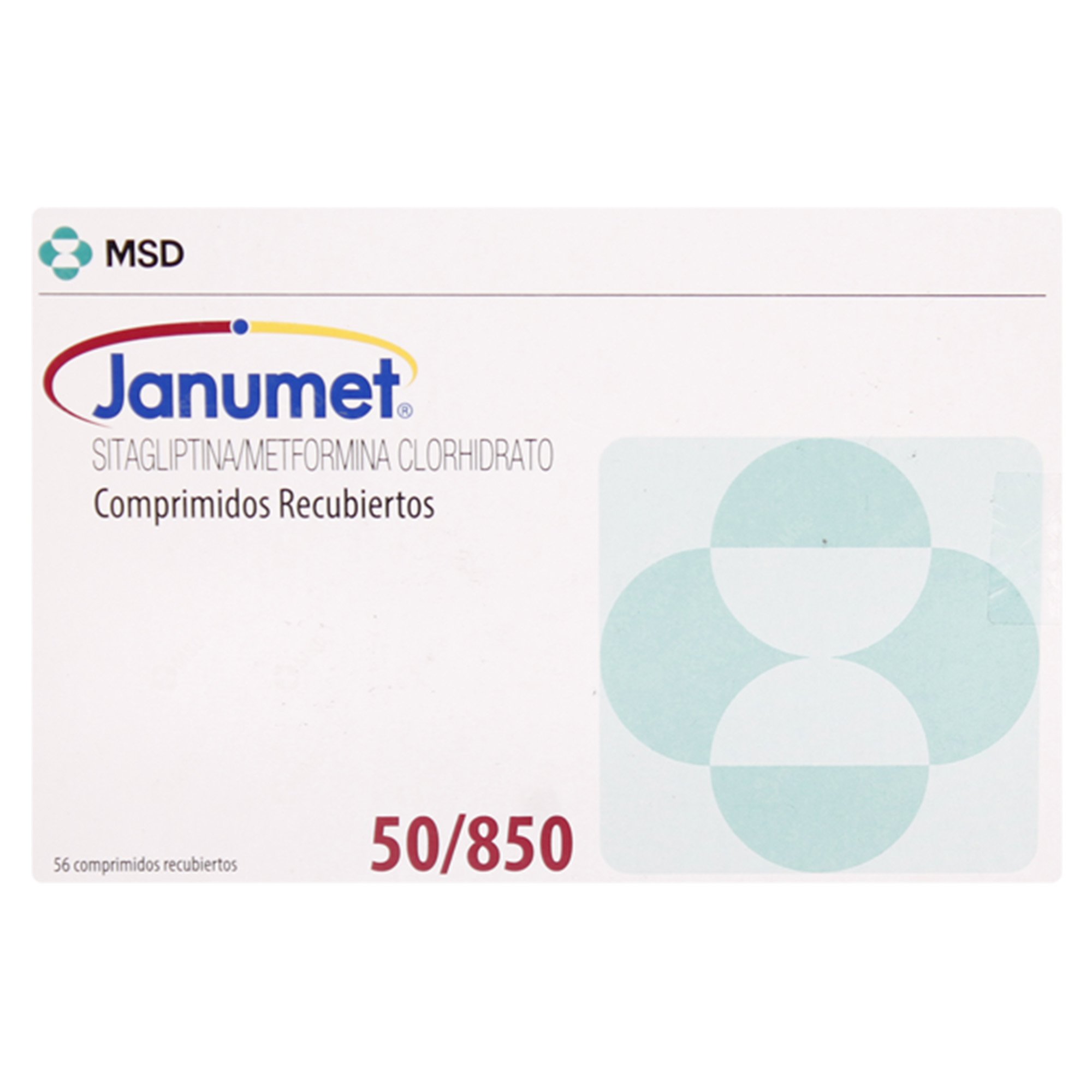 Janumet 50850 Sitagliptina 50 Mg 56 Comprimidos Recubiertos Farmacias Cruz Verde 3104