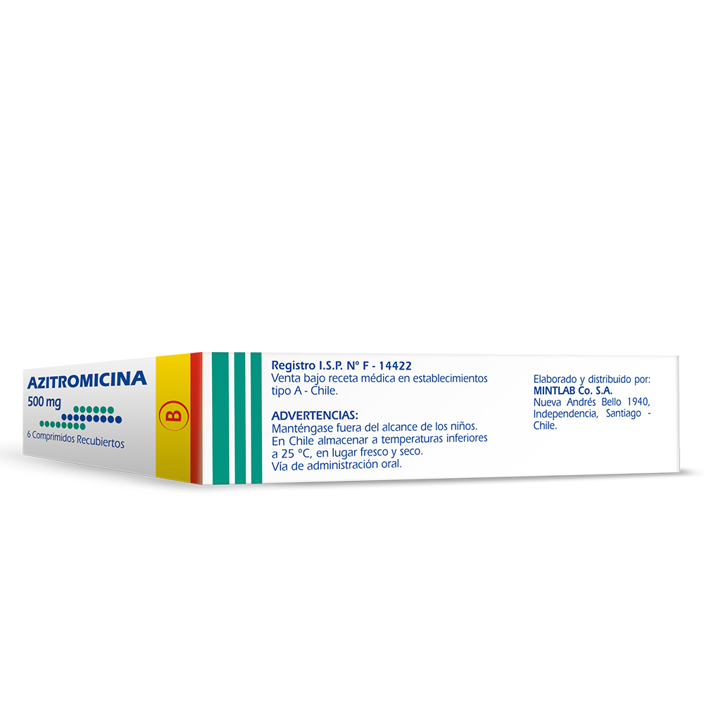 Azitromicina 500 mg 6 comprimidos recubiertos | Farmacias Cruz Verde