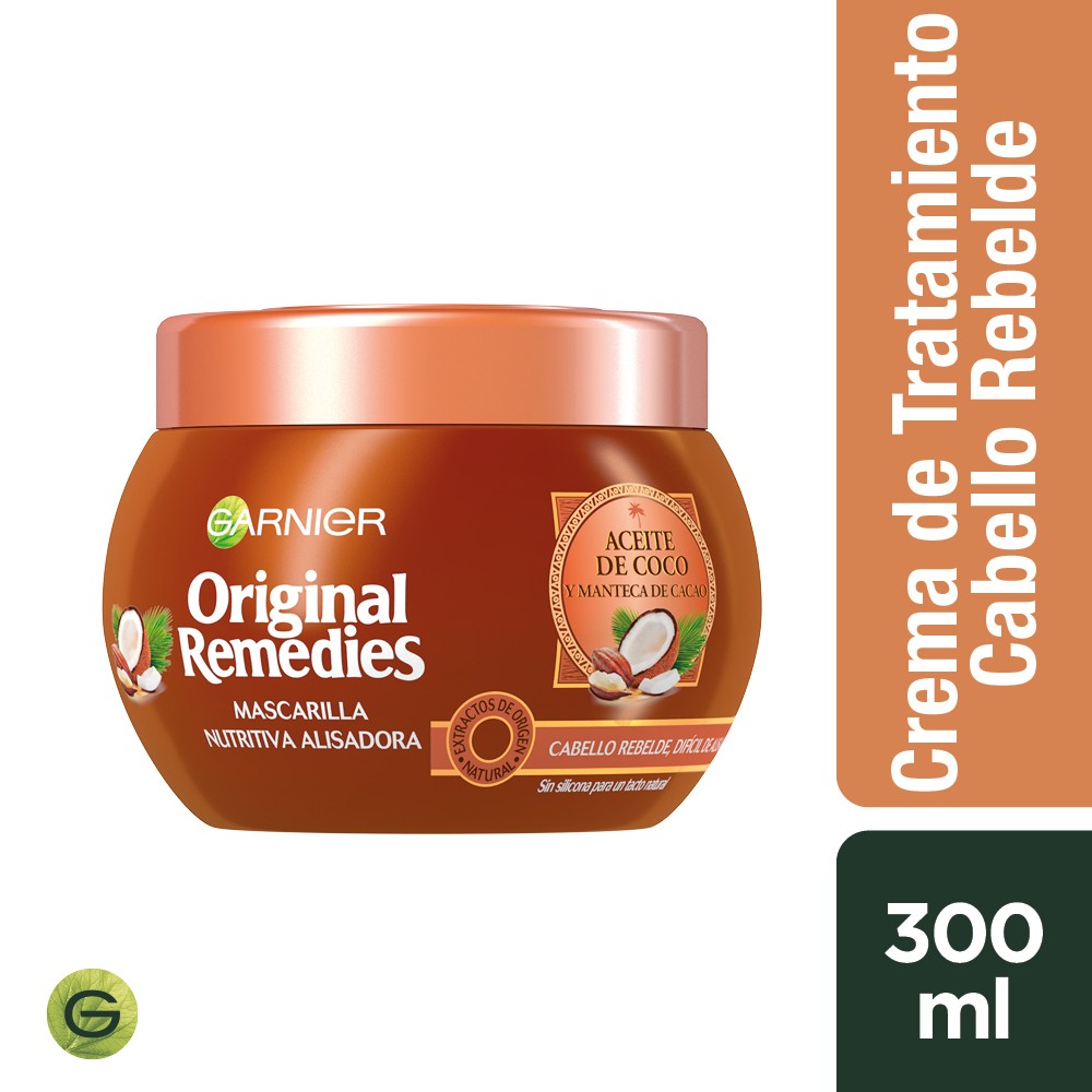 Original Remedies Aceite De Coco Alisa El Pelo Mascarilla
