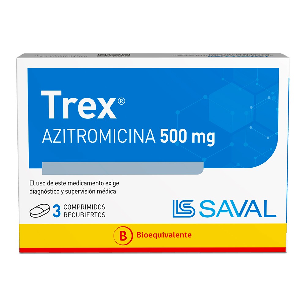 Trex Azitromicina 500 mg 3 Comprimidos