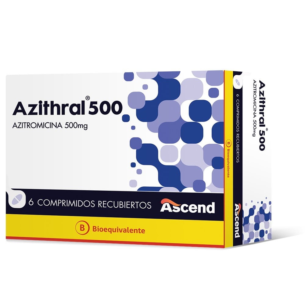 Azithral Azitromicina 500 mg 6 comprimidos recubiertos