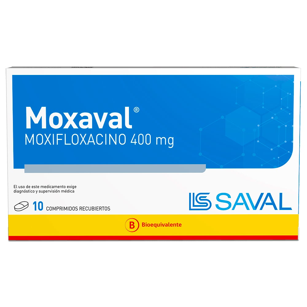 Moxaval Moxifloxacino 400 mg 10 Comprimidos Recubierto