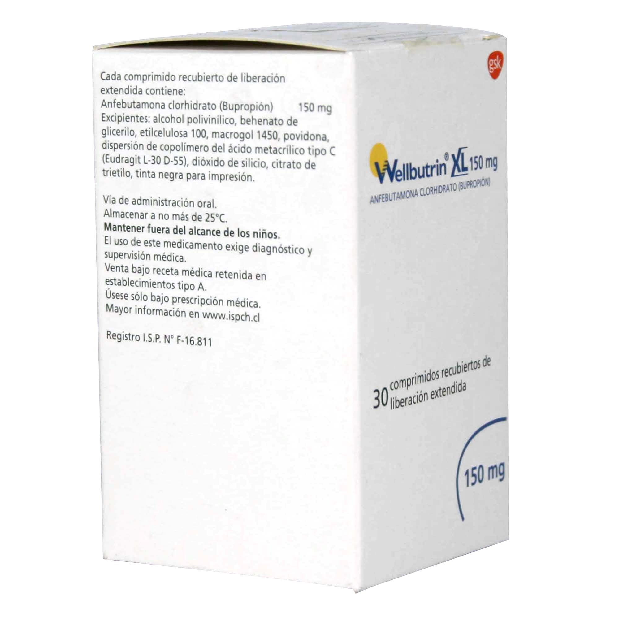 Bupropion 150 Mg Precio