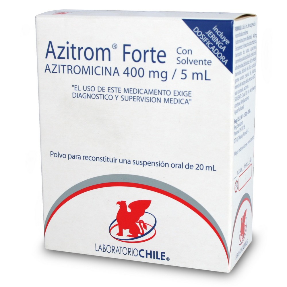 Azitrom Forte Azitromicina 400 mg / 5 mL Suspensión 30 mL + Jeringa Dosificadora