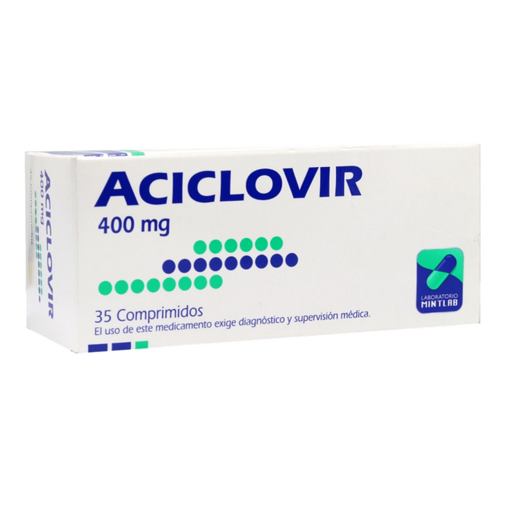Aciclovir 400 mg 35 Comprimidos | Farmacias Cruz Verde