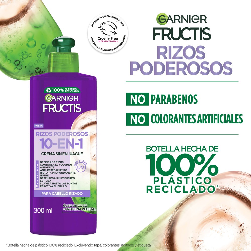 Crema de Peinar Rizos Poderosos 10 en 1 300ml | Cruz Verde