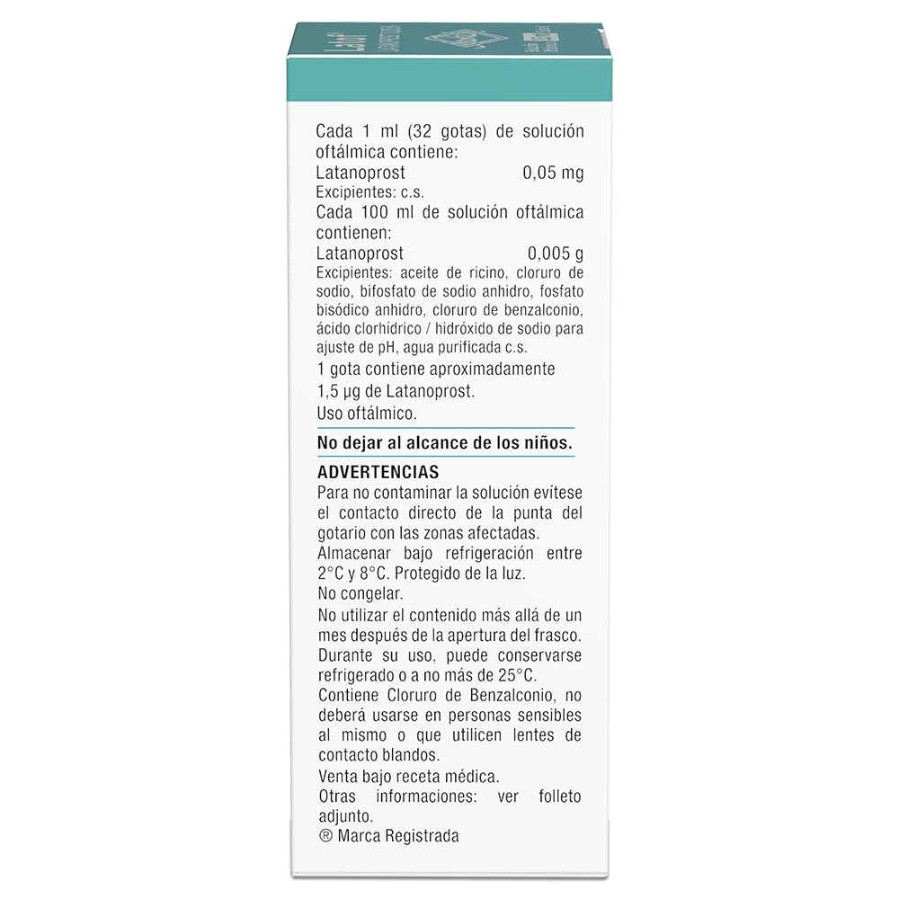 Latof Latanoprost 0,005 Solución Oftálmica 2,5 mL Farmacias Cruz Verde