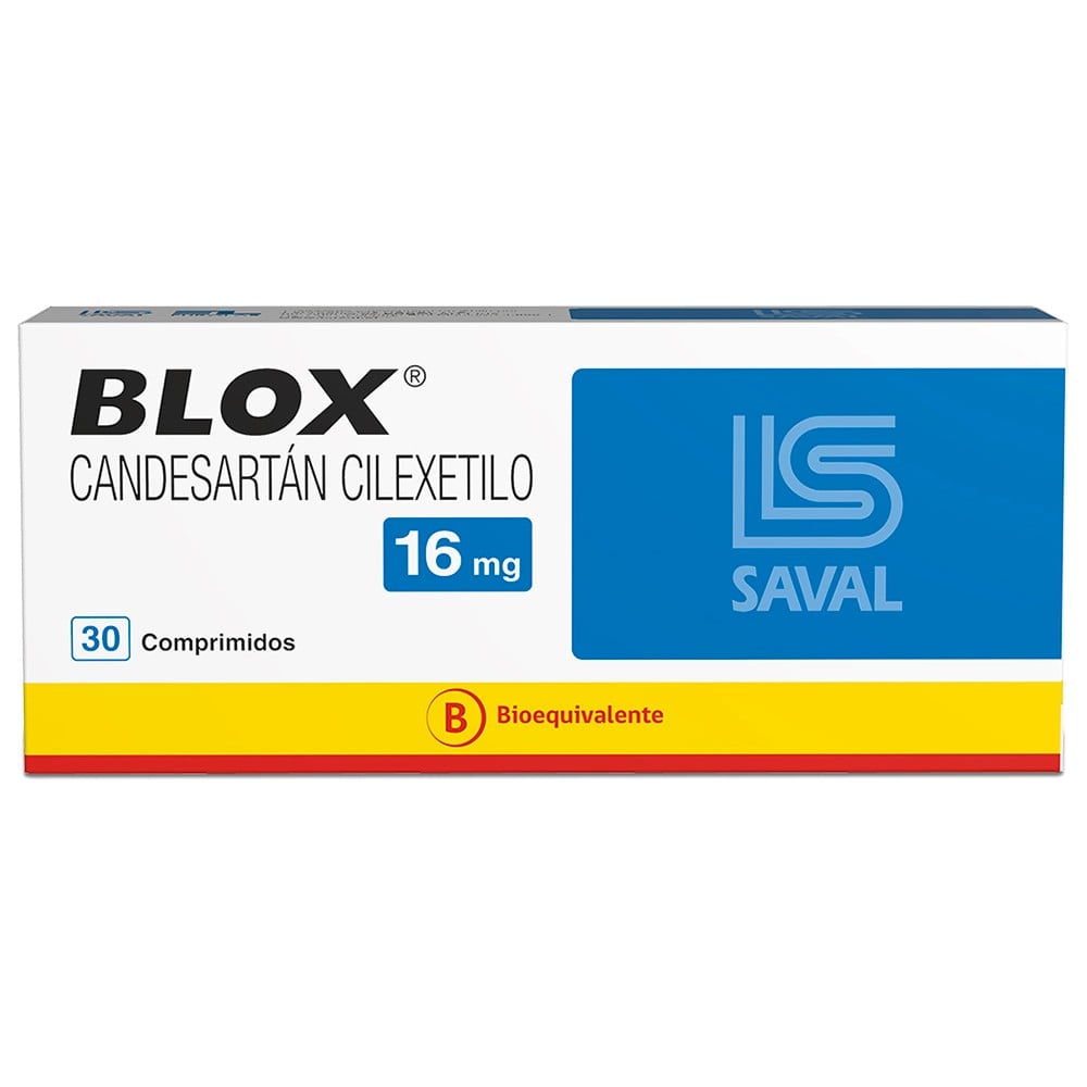 Blox Candesartan 16 mg 30 Comprimidos