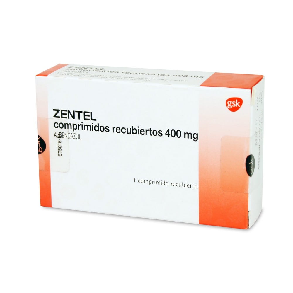 Zentel Albendazol 400 mg 1 Comprimido | Farmacias Cruz Verde